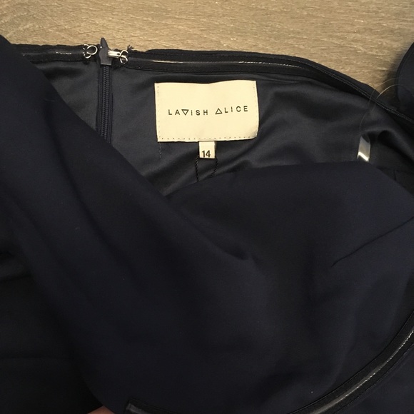 Lavish Alice Navy Blue Cut Out Dress - Picture 4 of 6